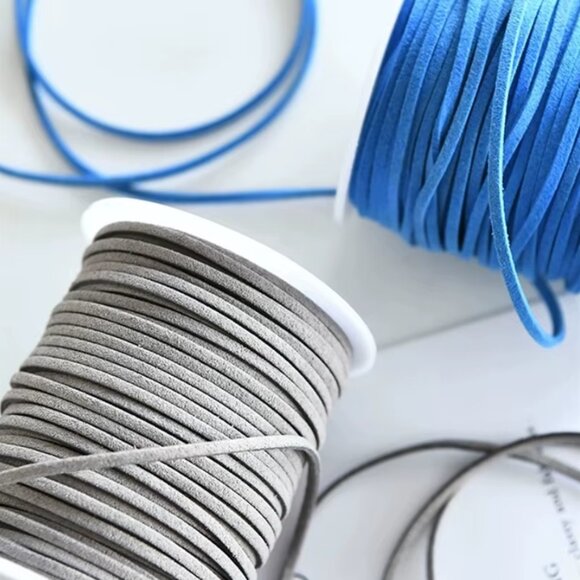 many colors Leather Lace Faux Suede Cord String Thread Rope Craft Jewelry 3mm - Picture 3 of 6
